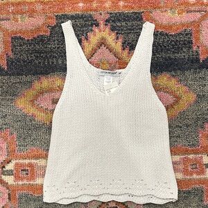 Cotton Emporium Ivory Knit Tank Top - Small